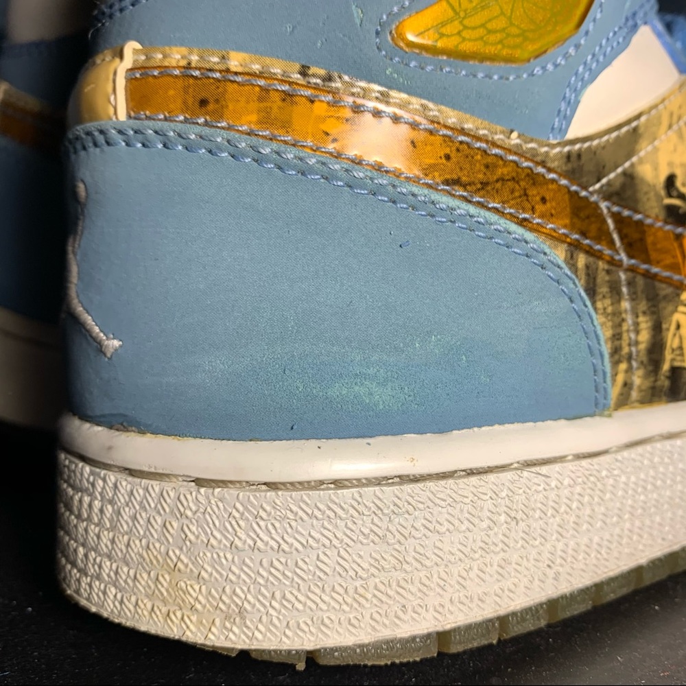 Air Jordan 1 Retro Alpha White University Blue 2007 7Y - Picture 16 of 16